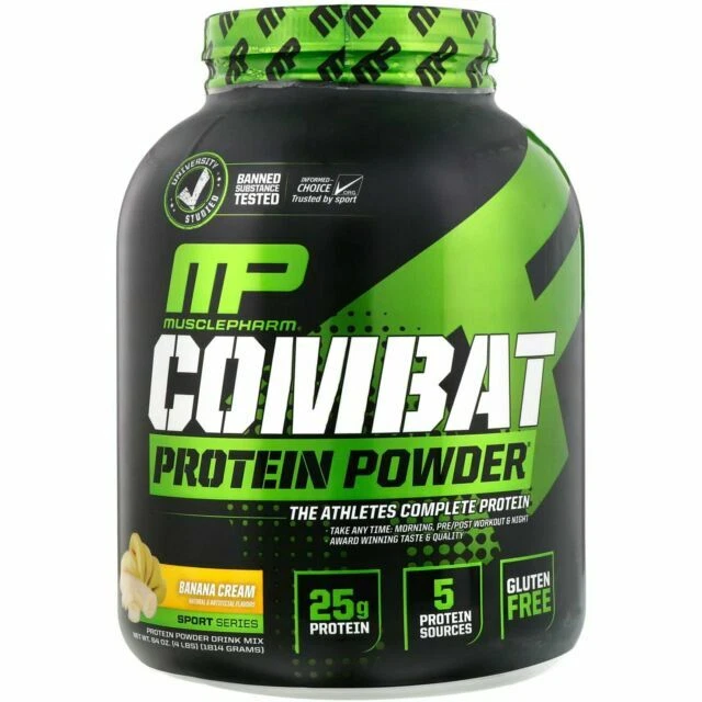 MusclePharm Combat Protein Powder Banana Cream 4lbs