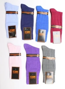 Mens Steven Land Socks Solid Color Dress Casual Socks Many Colors - Picture 1 of 8