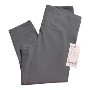 Athleta Women’s Size Large Elation Ultra High Rise Capri Leggings GRAY NWT - Picture 1 of 5