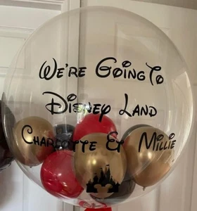 We’re Going To Disneyland Balloon Vinyl Decal - BALLOONS NOT INCLUDED - Picture 1 of 1