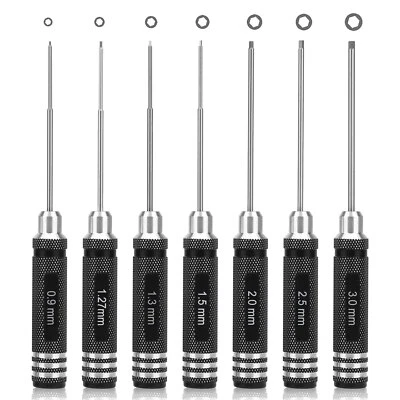 7pcs Hex Allen Wrench for RC Car Traxxas Helicopter 0.9-3.0 mm Screwdriver Kit - Image 1 of 4