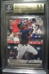 RONALD ACUNA JR 2018 Topps Now Moment of the Week #4 BGS GEM MINT 9.5 RC Braves - Picture 1 of 1