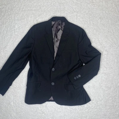 Chaqueta Blazer Nordstrom Niño Negra 2 Botones Boda Formal Evento Vacaciones Talla 8 Foto 1 de 4