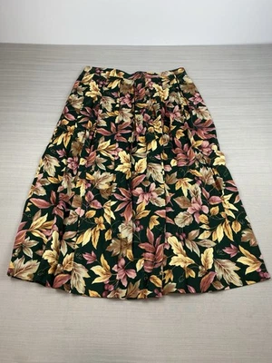 Vintage Susan Bristol Floral Midi Skirt 14 Cottagecore A-line Prairie Pockets - Image 1 of 4