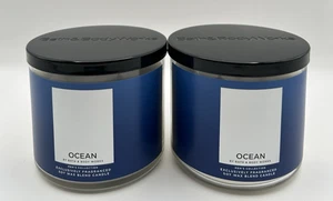 NEW Bath & Body Works 3 Wick Men's Ocean 14.5oz Each **SET OF 2 CANDLES** BBW - Picture 1 of 4