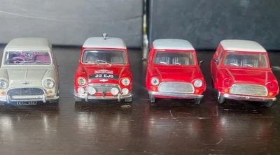 4 MINI  COOPER /MINOR,  RALLY  VARIE MARCHE 1:43 COME DA FOTO - Immagine 1 di 4