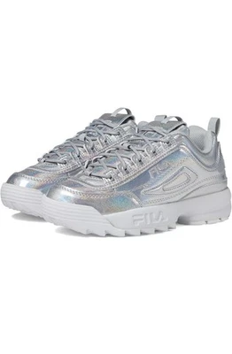 Fila Disruptor II Premium IRI Tenis Mujer’s Talla 7 Zapatos Plateados Iridiscentes Foto 1 de 4
