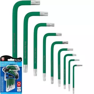 BlueSpot 9pc Short Arm Star Tamper Torx Allen Key Security Wrench T10 - T50 Set - Picture 1 of 4