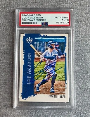 LOS ANGELES DODGERS- CODY BELLINGER AUTOGRAPH 2021 PANINI DIAMOND KINGS PSA SLAB - Image 1 of 2