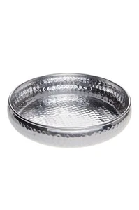 Orientalisches Tablett Schale aus Metall Fidan 34cm Silber - Bild 1 von 4