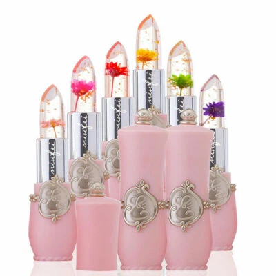 Bright Flower Crystal Jelly Lipstick Magic Temperature Change Color Lip Cosmetic