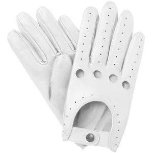 NEW MEN'S CHAUFFEUR REAL LEATHER DRIVING GLOVES - WHITE - Picture 1 of 2