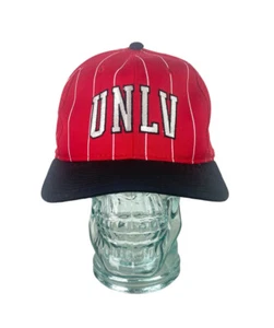 Vintage 90’s Starter UNLV Las Vegas Rebels Pinstripe Snapback Hat College Cap - Picture 1 of 7