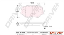 Dr!ve+ brake lining set disc brake DP1010.10.0073 for SUZUKI VITARA 1 FT HT ET