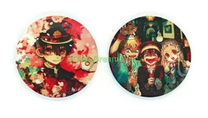 2er Set Toilette gebunden Hanako-kun Anime 2,3 Zoll Pin Abzeichen Kou Minamoto, Nene v2 - Bild 1 von 2