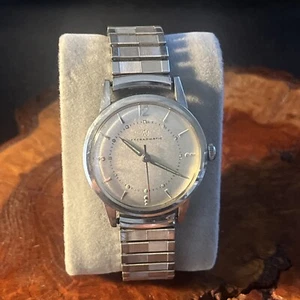 VINTAGE ETERNA•MATIC Automatic Silver SWISS MEN'S WATCH 17 Jewels 3863081 - 1956 - Picture 1 of 18