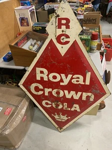 1959 Vintage Metal RC Royal Crown Cola Soda Sign 54" x 36" Gas Oil Advertising - Picture 1 of 12