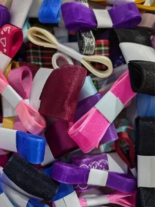 20x 1 meter bundles of craft ribbons - Mixed ribbon types - Sewing/craft - Picture 1 of 14