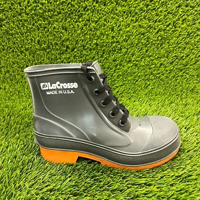 LaCrosse Ansi Z41 PT99 Mens Size 6 Gray Outdoor Working Dock Boots - Image 1 of 4
