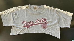 Furst of a Kind Womens Texas A&M Lace Crop Top NEW $154 - Picture 1 of 4
