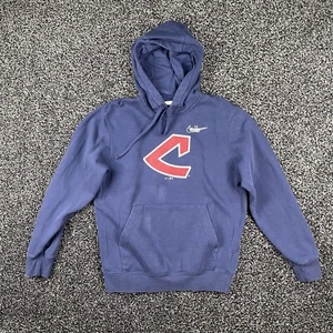 Nike Cleveland Guardians Hoodie Sweatshirt Adult Small MLB Baseball Navy Mens - Picture 1 of 6
