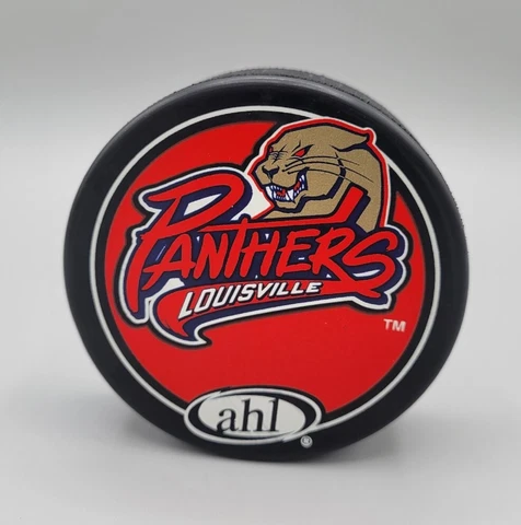 LOUISVILLE PANTHERS AHL HOCKEY PUCK AMERICAN LEAGUE VEGUM MADE IN SLOVAKIA Cover