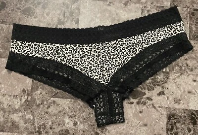 NUEVO CON ETIQUETAS BRAGAS VICTORIA'S SECRET GRANDES BLANCAS NEGRAS ENCAJE LEOPARDO VINTAGE RARAS DESCARADAS Foto 1 de 3