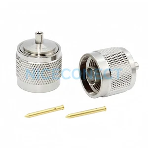1x Conector coaxial de soldadura RF enchufe macho N para cable semi rígido de 0,086" RG405 50 ohmios - Imagen 1 de 5