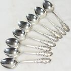 Towle Antique Flutes Oval Soup Spoons Silverplate 6.875" Lot of 8
