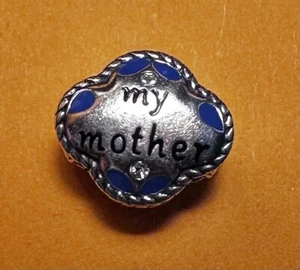 Chamilia 925 silver enamel & crystal MY MOTHER MY FRIEND charm bead Mother’s Day - Picture 1 of 6
