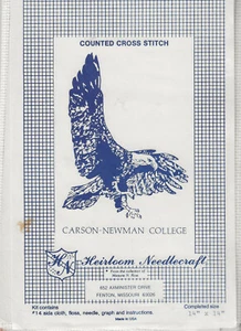NOS VTG Carson Newman College Logo Eagle Mascot Counted Cross Stitch Kit - Picture 1 of 2