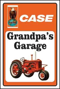 Letrero de tractor Case con garaje del abuelo Eagle Añadir nombre - Imagen 1 de 1