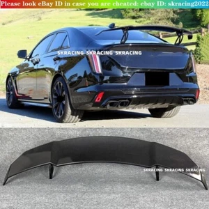 For Cadillac CT4 2020-2022 ABS Carbon Fiber Look Rear Trunk Spoiler Wing Bodykit - Bild 1 von 17