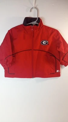 Starter Team Georgia Bulldog 婴儿 幼儿 红色 风衣 夹克 12 个月 — 第 1/4 张图片