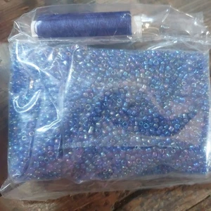 1kg Blue Glass Seed Beads - Picture 1 of 2