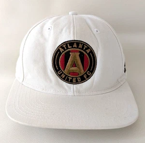 Atlanta United FC weiße Adidas Baseballmütze Kappe Druckknopflasche Erwachsene 100 % Baumwolle MLS - Bild 1 von 7