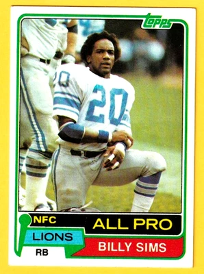 Topps Billy Sims Rookie 1981 #100 casi nuevo+/como nuevo Leones Foto 1 de 2