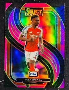 Bukayo Saka 2024-25 Panini Select FIFA Mezzanine Purple Prizm 18/59 #112 - Picture 1 of 2