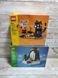 Lego Halloween Gato y Ratón y Navidad Pingüino Vacaciones Lote DMGD CAJAS - Imagen 1 de 8