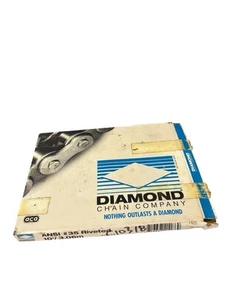 CADENA DE RODILLOS DIAMOND CHAIN CO X-1282-010 Ansi # 35 RIV REMACHADA - Imagen 1 de 6