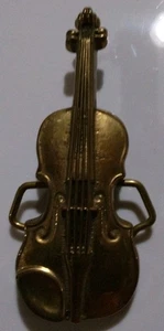 Vintage Baron Buckle Solid Brass Violin Belt Buckle 1978 - Picture 1 of 3