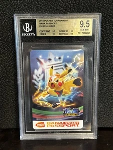 BGS 9.5 Pikachu Pokken Tournament Japanese Pokemon Bana Passport Card Bandai - Picture 1 of 3