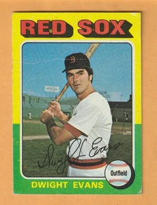 Dwight Evans Boston Red Sox 1975 Topps #255 Chatsworth California Creased - Picture 1 of 2