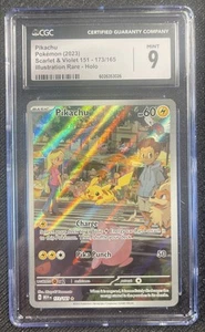 Pikachu 173/165 Sv: Scarlet & Violet 151 Holo CGC Grade 9 - Picture 1 of 2