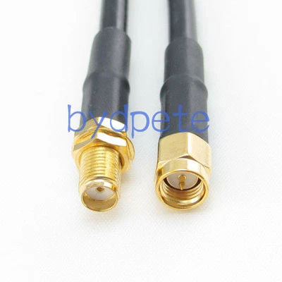 SMA male plug to SMA female jack RF Pigtail Jumper Coax Cable RG58 100cm 3feet - Image 1 of 4