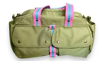 Bolso Mensajero de Carga Vintage Ralph Lauren Raro Verde Ejército Lona Viaje Y2K Años 90’s Foto 1 de 4