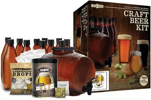 Kit de elaboración de cerveza artesanal Mr. Beer Premium Gold Edition de 2 galones - Imagen 1 de 12