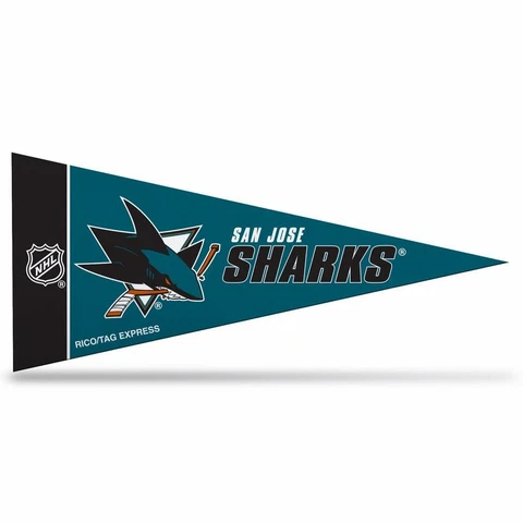 San Jose Sharks 4" x 9" Mini Pennant 8 Piece Set [NEW] NHL Wall Banner Flag Cover