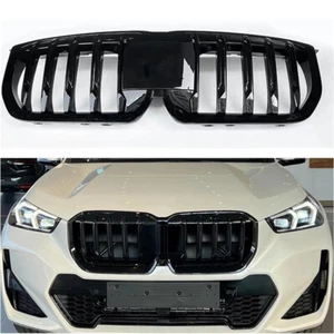Front Kidney Grille Grill Gloss Black For BMW X1 U11 U12 2023-24 New Single Line - Picture 1 of 13