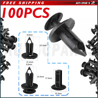 Remaches de carrocería de clips de guardabarros de plástico 100 un. para HONDA Arctic Cat Suzuki Yamaha Foto 1 de 4